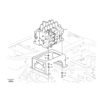 Volvo EC380D Ventil điều khiển chính máy đào VOE14667843 VOE14670038