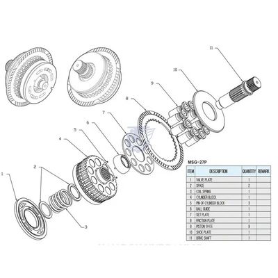 MAG-18 MAG-27 Bộ phận động cơ du lịch, Msg-18 Msg-27p Msg-44 Phần cuối cùng và sửa chữa