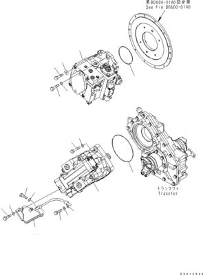 Đối với Komatsu WA100-5 Hydraulic HST Piston Pump