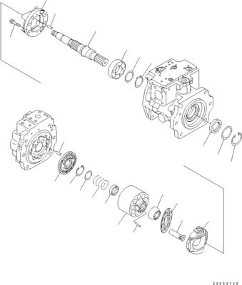 708-1L-00710 708-1L-01710 708-1L-04230 Cho máy nạp Komatsu Wa450-6 Wa470-6 Wa480-6 Máy bơm piston chính thủy lực