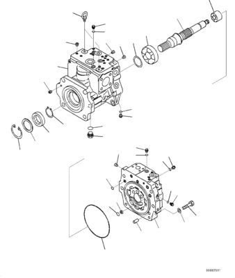 708-1g-00060 708-1g-01060 708-1g-04310 Dành cho máy bơm xúc lật chính pít-tông thủy lực Komatsu Wa470-6 Wa480-6