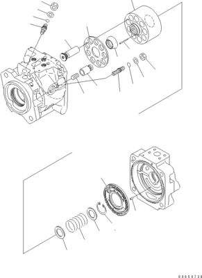 708-1W-00960 708-1W-00850 708-1W-03710 Cho Komatsu WA450-6 WA470-6 WA480-6 Máy bơm lái píton thủy lực