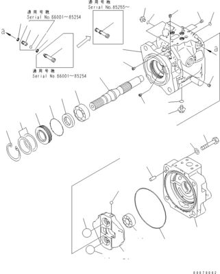 708-1W-00960 708-1W-00850 708-1W-03710 Cho Komatsu WA450-6 WA470-6 WA480-6 Máy bơm lái píton thủy lực