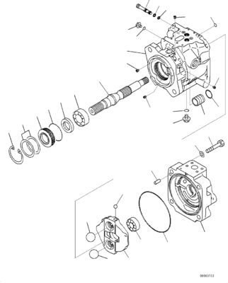 708-1U-00120 708-1U-00140 708-1U-00170 Đối với Komatsu WA380-6 WA430-6 Máy bơm thủy lực Máy bơm lái