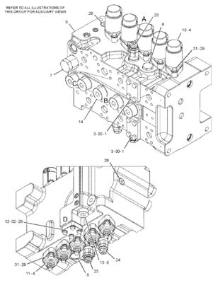 CAT 455-2663 424-937 Ventil điều khiển chính 349E 349F 352 Khai thác mỏ Xây dựng Tháo dỡ Phần máy móc kỹ thuật