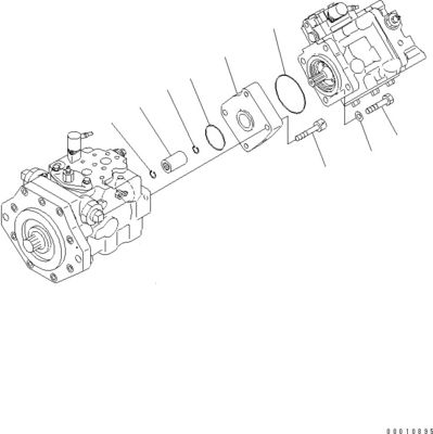 708-1W-00600 708-1S-00910 R7081S00910 R7081W00600 Đối với Komatsu D475A-5 Bulldozer bơm máy quạt thủy lực bơm piston nguyên bản