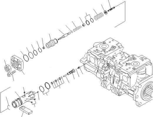 708-2G-00800 708-2G-00801 708-2G-01081 Cho Komatsu Loader WA600-6 Máy bơm thủy lực Máy bơm piston Máy bơm chính Chất lượng cao