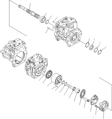 708-2G-00800 708-2G-00801 708-2G-01081 Cho Komatsu Loader WA600-6 Máy bơm thủy lực Máy bơm piston Máy bơm chính Chất lượng cao