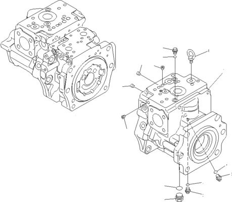 708-2G-00800 708-2G-00801 708-2G-01081 Cho Komatsu Loader WA600-6 Máy bơm thủy lực Máy bơm piston Máy bơm chính Chất lượng cao