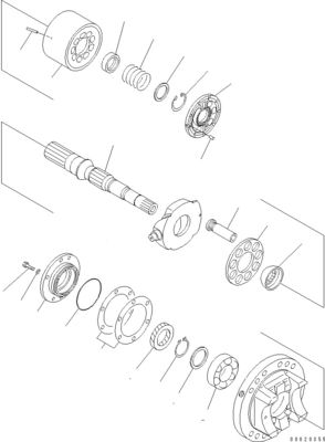708-2L-00950 708-25-02044 708-2L-00951 708-2L-05420 Đối với Komatsu WA800-3 WA900-3 Bơm tải thủy lực Bơm chính