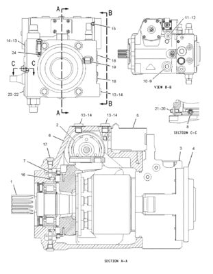 222-1214 2221214 20R3310 Đối với CAT Track D6N BUMP GP-PISTON bơm thủy lực chính
