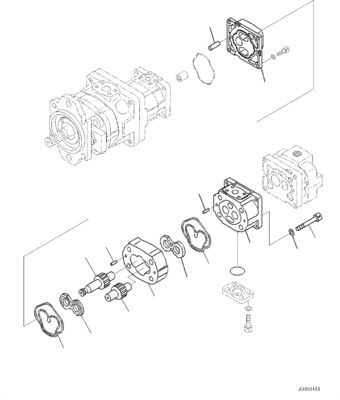 705-56-36051 705-56-36050 705-38-30060 Đối với Komatsu WHEEL LOADER WA320-6 BƠM thủy lực GP-PISTON Hậu mãi