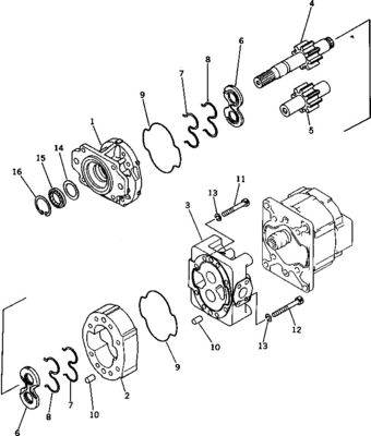 705-52-40100 705-52-40001 705-32-37740 Dành cho máy ủi Komatsu D375-5 Máy bơm chính thủy lực MÁY BƠM THIẾT BỊ LÀM VIỆC gốc