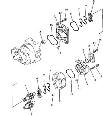 705-52-40100 705-52-40001 705-32-37740 Dành cho máy ủi Komatsu D375-5 Máy bơm chính thủy lực MÁY BƠM THIẾT BỊ LÀM VIỆC gốc