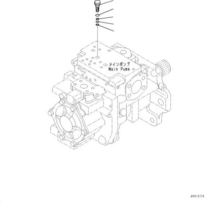 708-1H-00261 708-1H-01261 ​​708-1H-04270 Dành cho máy ủi Komatsu D375A-8 Máy bơm chính thủy lực THIẾT BỊ LÀM VIỆC gốc