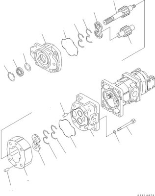705-141010 705-141040 Cho Komatsu Bulldozer D155AX-5 WA450 470-1 Máy bơm thủy lực Máy bơm piston
