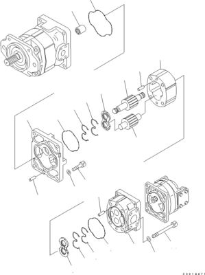 705-141010 705-141040 Cho Komatsu Bulldozer D155AX-5 WA450 470-1 Máy bơm thủy lực Máy bơm piston