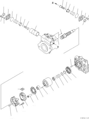 708-1H-00021 708-1H-01021 708-1H-04111 Đối với Komatsu Bulldozer D275AX-5 Máy bơm chính thủy lực