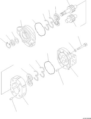 705-12-33110 Đối với Komatsu Bulldozer D37PX-21 D37EX-21 D31S-17 D31PX-21 Máy bơm piston thủy lực