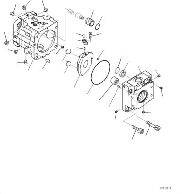 708-1T-00552 708-1T-01552 708-1T-04150 Đối với Komatsu Bulldozer D39EX-22 D39PX-22 D31EX-22 Máy bơm FUN thủy lực