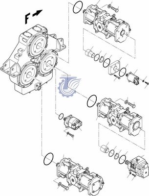 95177940 89652440 Đối với máy đào Komatsu PC4000-6 Động cơ quạt thủy lực