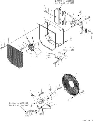 418-03-33241 4180333241 Đối với Komatsu Wheel Loaders WA100-5 WA150-5 WA200-5 WA270 Động cơ quạt thủy lực