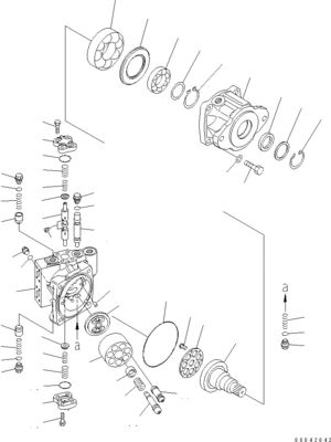 706-7H-01101 706-7H-12310 706-7H-01100 Đối với Komatsu bulldozer D155AX-6 D155AX-7 Động cơ thủy lực HST PUMP Thị trường phụ