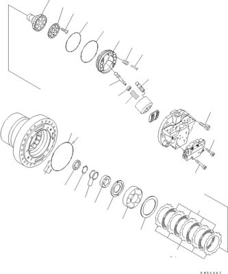 708-7H-00040 708-7H-11110 Cho Komatsu D275AX-5EO Máy kéo thủy lực H.S.S. MOTOR nguyên bản chất lượng cao