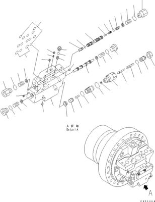 708-7H-00040 708-7H-11110 Cho Komatsu D275AX-5EO Máy kéo thủy lực H.S.S. MOTOR nguyên bản chất lượng cao
