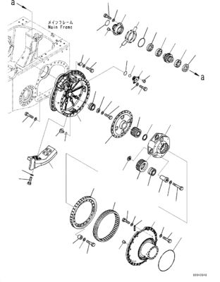 Komatsu Bulldozer D155AX-6 Travel Assembly Động cơ cuối cùng 17A-27-00093 17A-27-00090 17A-27-00092 17A-27-00095