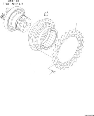 11Y-27-40400 11Y-27-40101 cho Komatsu Bulldozer D37EX-23 D39EX-23 Travel Assembly Drive cuối cùng