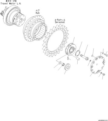 11Y-27-40400 11Y-27-40101 cho Komatsu Bulldozer D37EX-23 D39EX-23 Travel Assembly Drive cuối cùng