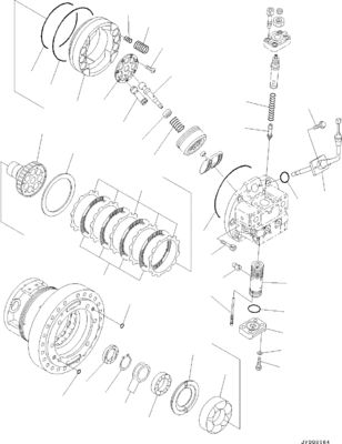 11Y-27-40400 11Y-27-40101 cho Komatsu Bulldozer D37EX-23 D39EX-23 Travel Assembly Drive cuối cùng