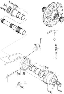 65489140 Đối với Komatsu Excavator PC3000-6 4000-6 7000-6 8000-6 Động cơ di chuyển thủy lực