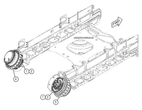 455-2770 155-9198 455-2772 455-2771 Dành cho CAT 390D 390F 385C Máy xúc du lịch lắp ráp ổ đĩa cuối cùng Động cơ du lịch nguyên bản