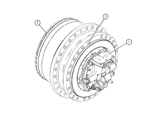 455-2770 155-9198 455-2772 455-2771 Dành cho CAT 390D 390F 385C Máy xúc du lịch lắp ráp ổ đĩa cuối cùng Động cơ du lịch nguyên bản