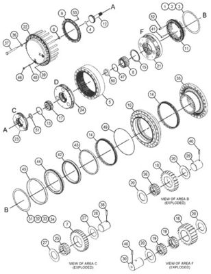455-2770 155-9198 455-2772 455-2771 Dành cho CAT 390D 390F 385C Máy xúc du lịch lắp ráp ổ đĩa cuối cùng Động cơ du lịch nguyên bản