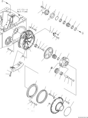 17A-27-00122 17A-27-00123 Dành cho máy ủi Komatsu D155AX-6 Lắp ráp du lịch Ổ đĩa cuối cùng Động cơ du lịch Hậu mãi gốc