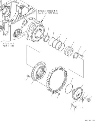 17A-27-00131 17A-27-00112 Dành cho máy ủi Komatsu D155AX-6 Lắp ráp du lịch Ổ đĩa cuối cùng Động cơ du lịch Hậu mãi gốc