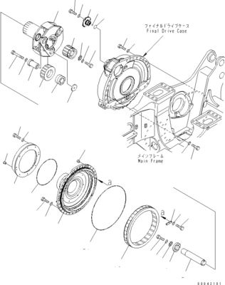 17M-27-00350 17M-27-00530 17M-27-00540 Dành cho máy ủi Komatsu D275A-5D Động cơ du lịch truyền động cuối cùng nguyên bản