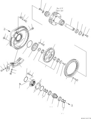 198-27-00451 198-27-00542 Đối với Komatsu Bulldozer D475A-5 Excavator Travel Assembly