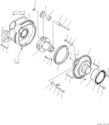 198-27-00451 198-27-00542 Đối với Komatsu Bulldozer D475A-5 Excavator Travel Assembly
