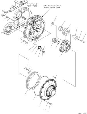 154-27-00432 154-27-00431 154-27-00430 Đối với Komatsu Bulldozer D85EX-15 Travel Assembly Động cơ cuối cùng