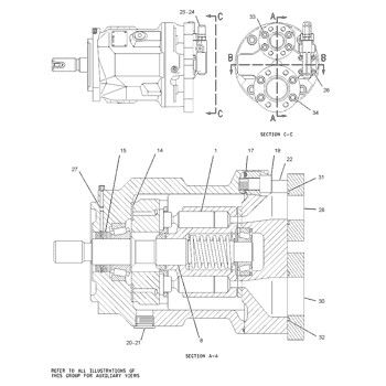 1902279 CA1902279 1902279 0R-0912 Dành cho CAT 784C 785C XE MÁY KÉO Bơm thủy lực chính Bơm Piston Bơm ASSY BƠM GP-PISTON Hậu mãi Chất lượng cao Chính hãng