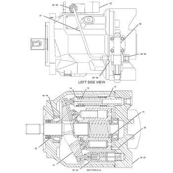 2354110 CA2354110 235-4110 10R-8696 Dành cho máy xúc lật CAT 428D Máy bơm thủy lực chính Máy bơm pít-tông BƠM ASSY BƠM GP-PISTON Hậu mãi Chất lượng cao Chính hãng