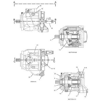 2896370 CA2896370 289-6370 Đối với CAT 432E 434E 442E 444E Máy nạp lôi trục thủy lực bơm chính bơm piston bơm ASSY bơm GP-PISTON thị trường hậu mãi chất lượng cao nguyên bản