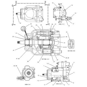 1071246 CA1071246 107-1246 For TQCAT 65C 70C 75C 85C CHALLENGER Hydraulic Main Pump Piston Pump PUMP ASSY PUMP GP-PISTON Aftermarket High quality Original