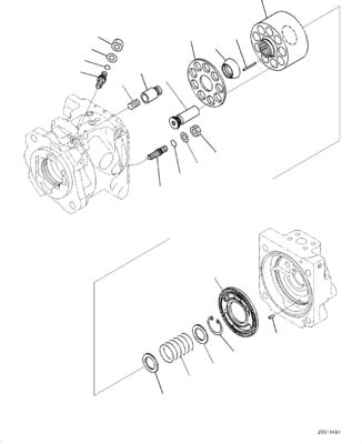 708-1U-00241 708-1U-00240 708-1U-01231 708-1U-01230 Dành cho máy xúc bánh lốp Komatsu WA380Z-6 Bơm chính thủy lực BƠM CHỈ ĐẠO Bơm pít-tông HST BƠM BƠM ASSY Hậu mãi nguyên bản