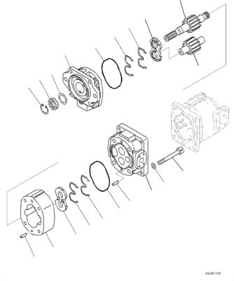 708-2H-00490 708-2L-00291 705-52-32300 705-22-42110 Đối với Komatsu WA1200-6 Đơn vị tải bánh xe máy bơm dầu thủy lực máy bơm quạt máy bơm quạt thủy lực phụ tùng thủy lực thị trường phụ chất lượng cao nguyên bản