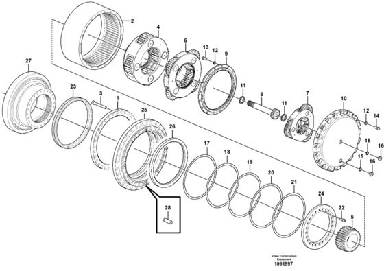 VOE14681190 VOE14666233 Cho VOLVO EC700C EC700CHR EC750D EC750E Các bộ phận máy đào du lịch Bộ ghép cuối cùng Du lịch Động cơ du lịch hộp số du lịch Sau bán hàng
